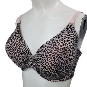 Victorias Secret Lined Full Coverage Leopard Underwire Bra Size 38DD Stretch